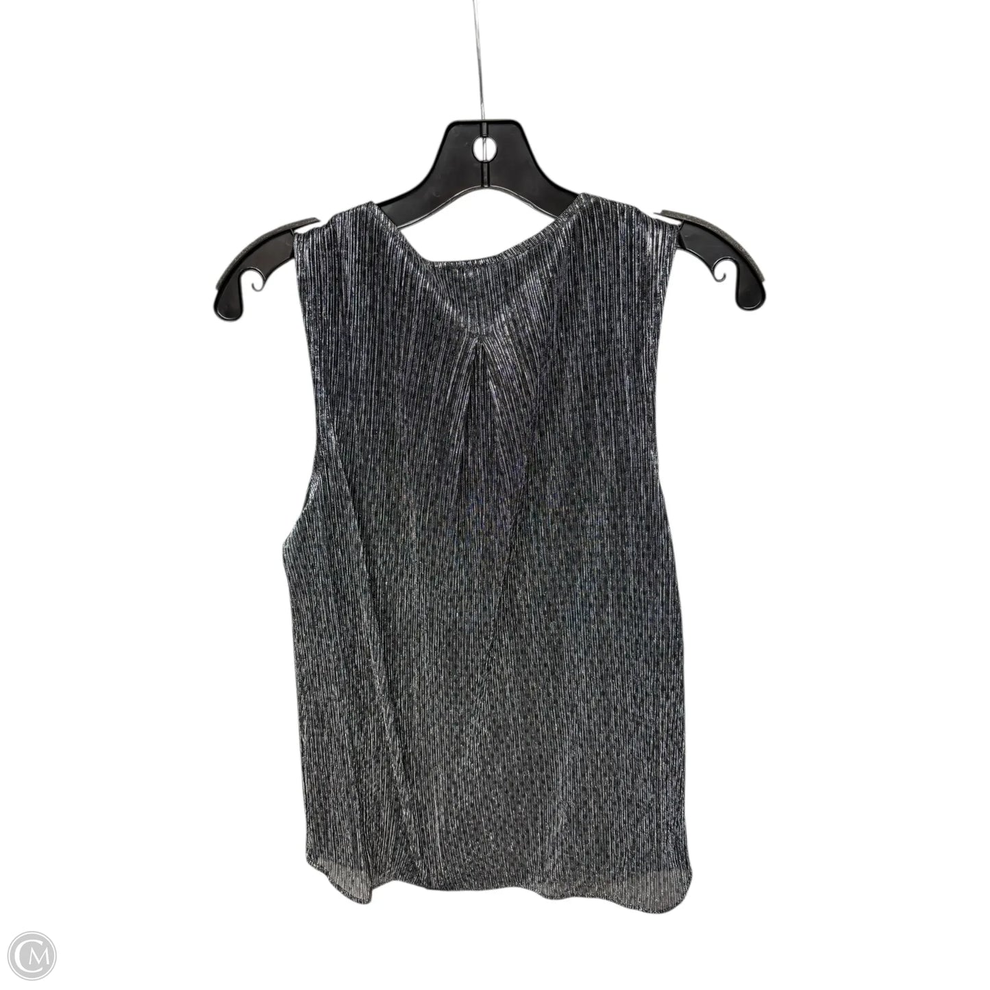 Top Sleeveless By Banana Republic In Silver, Size: M