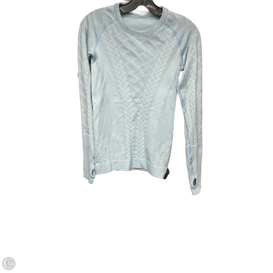 Athletic Top Long Sleeve Crewneck By Lululemon In Aqua, Size: S