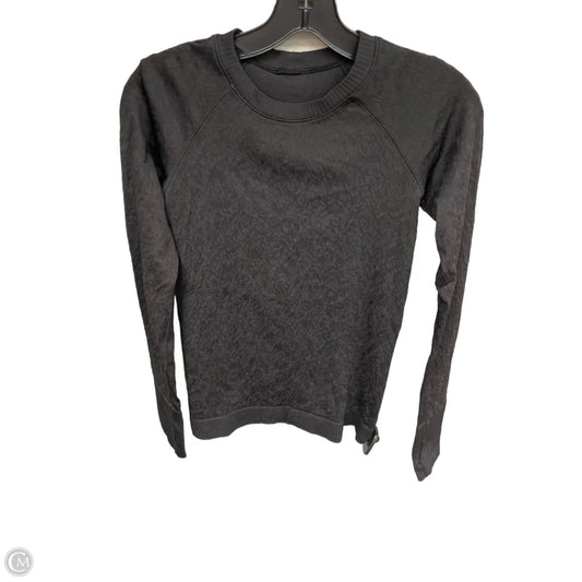 Athletic Top Long Sleeve Crewneck By Lululemon In Black, Size: M