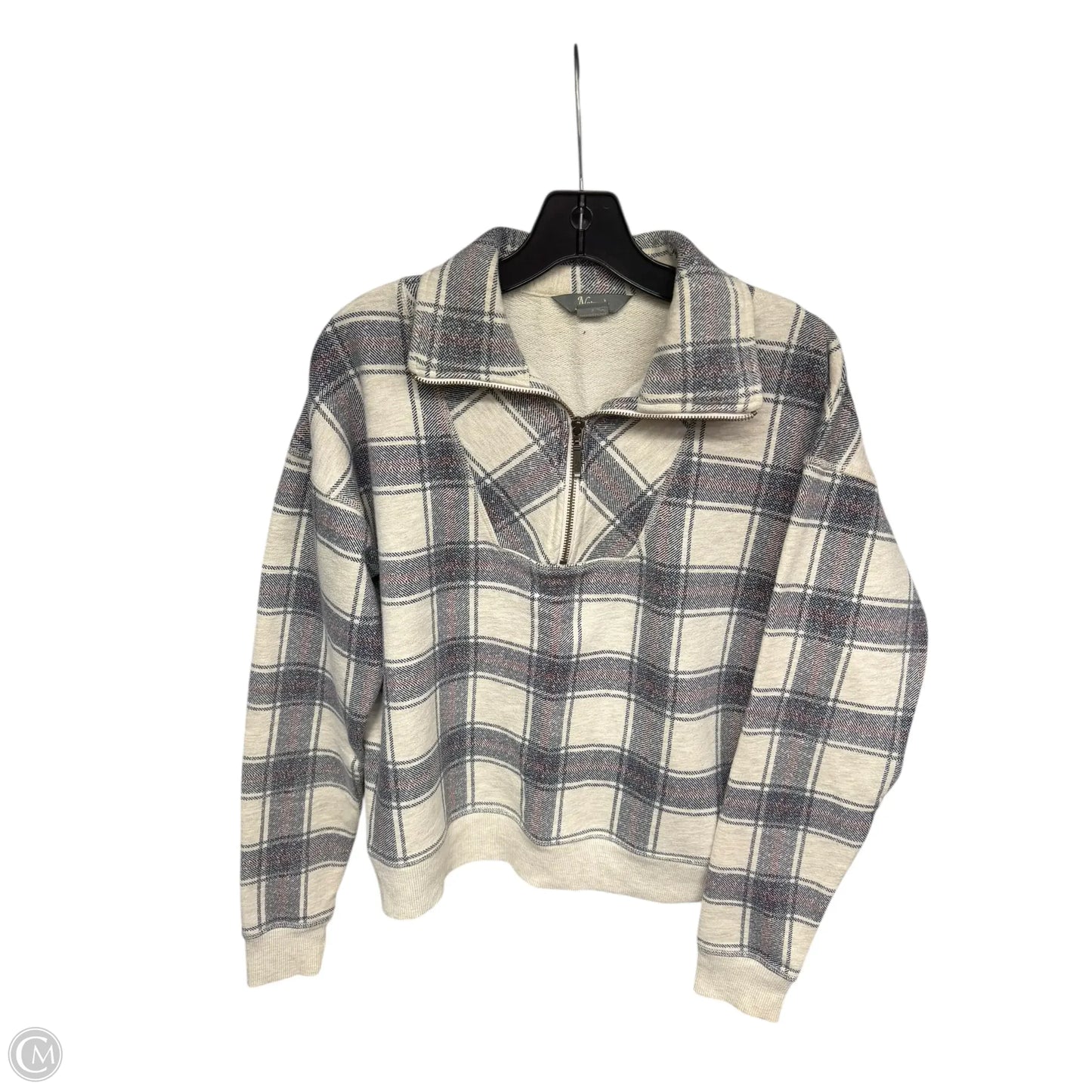 Sweater By Natural Reflections In Plaid Pattern, Size: S