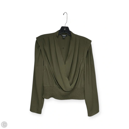 Top Long Sleeve By Express In Green, Size: S