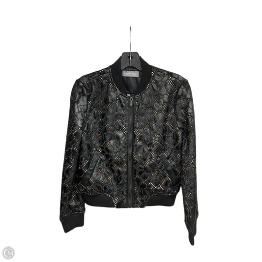 Jacket Moto By Bagatelle In Black & Cream, Size: Xs