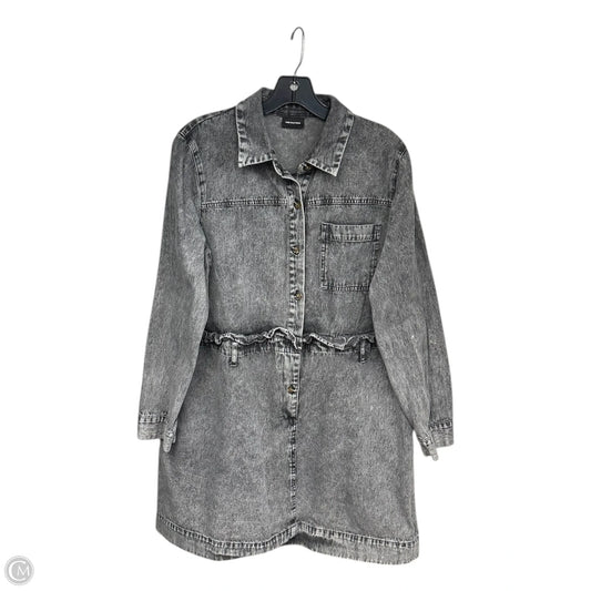 Dress Casual Midi By Who What Wear In Grey, Size: L