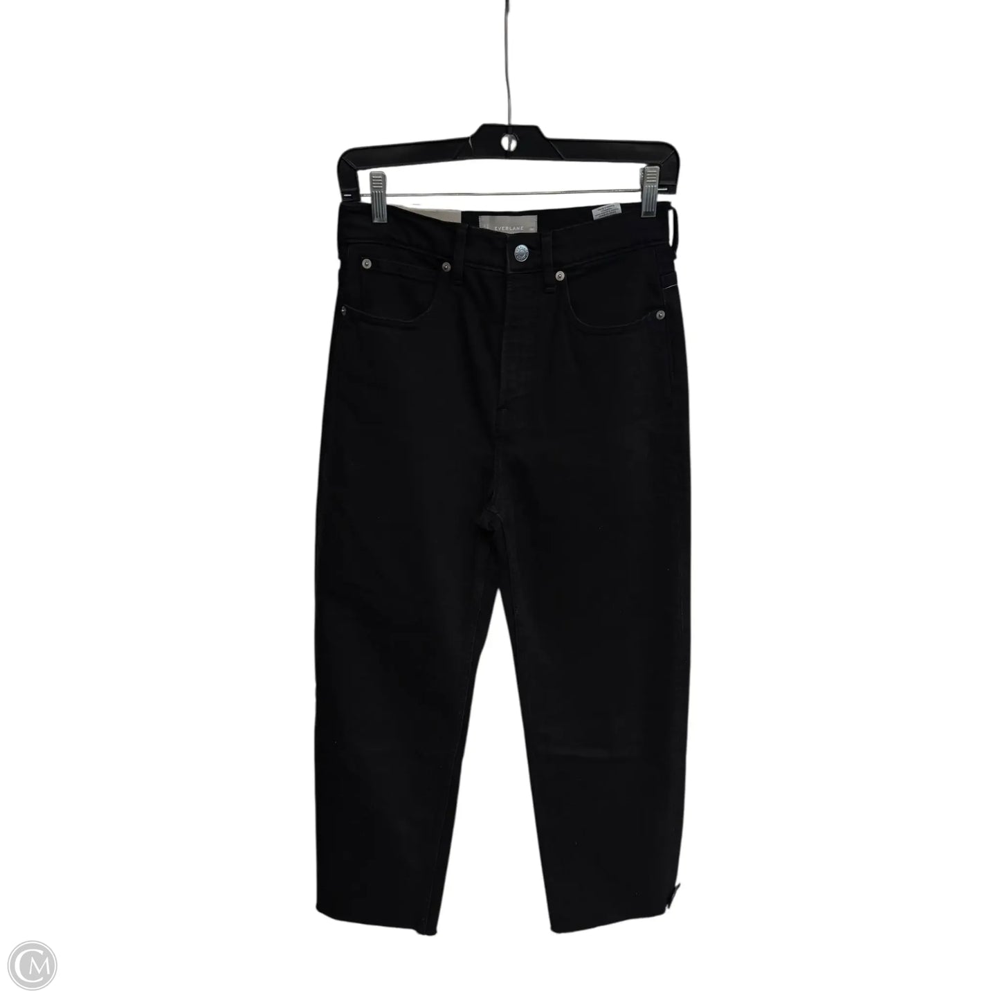 Jeans Straight By Everlane In Black Denim, Size: 26