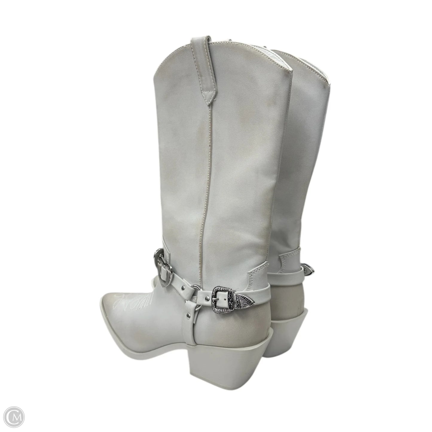 Boots Western By Madden Girl In Silver & White, Size: 8.5