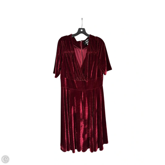 Dress Party Midi By Modcloth In Red, Size: 14