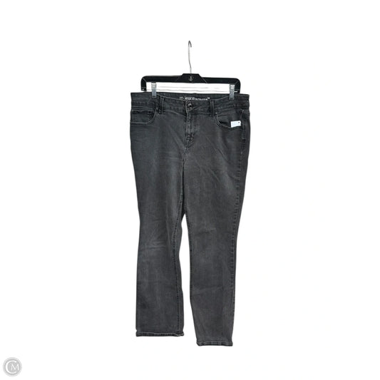 Jeans Straight By Maurices In Black Denim, Size: 14