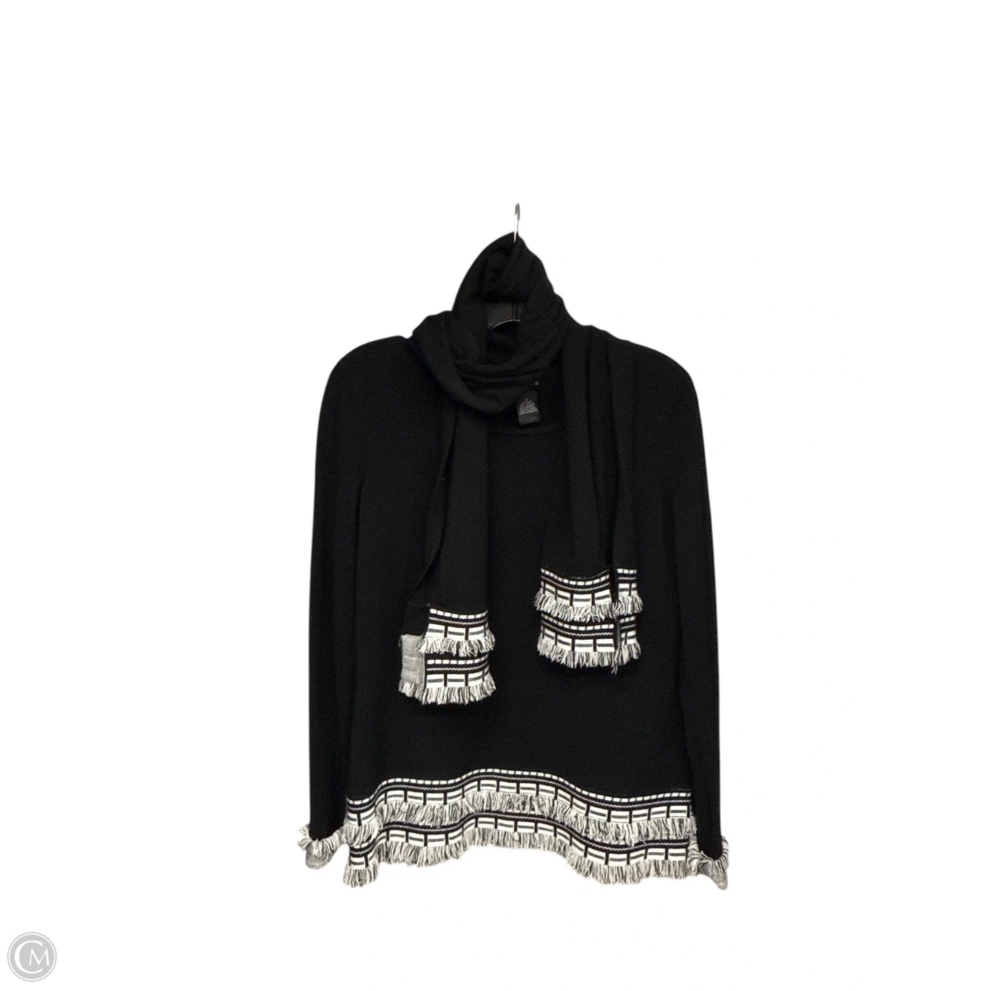 Top Long Sleeve By Clothes Mentor In Black & White, Size: S