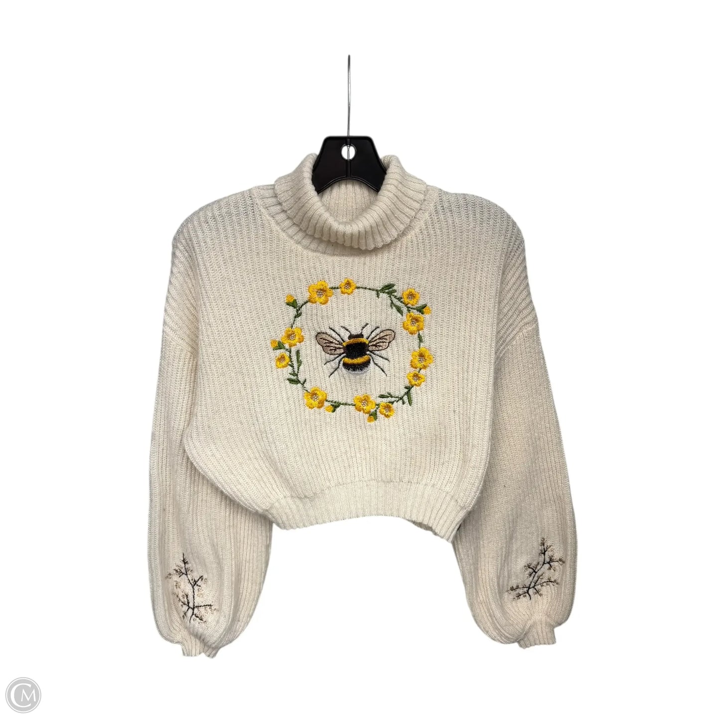 Sweater By Romwe In Cream & Yellow, Size: S