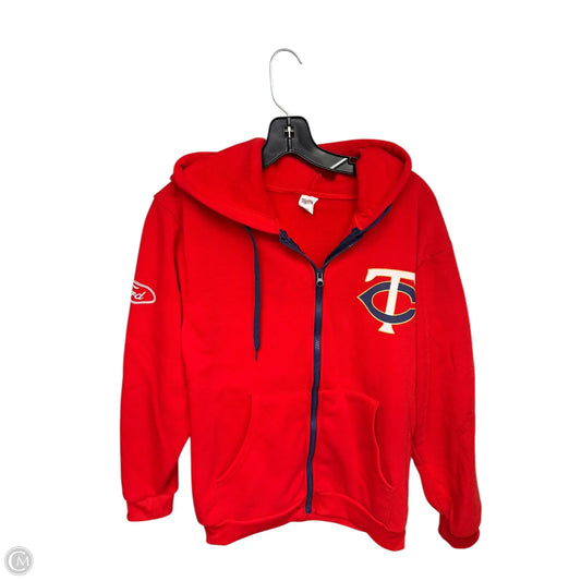 Athletic Sweatshirt Hoodie By Clothes Mentor In Blue & Red, Size: M