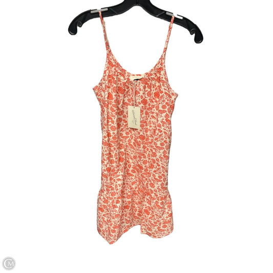 Dress Casual Midi By Universal Thread In Cream & Orange, Size: Xs