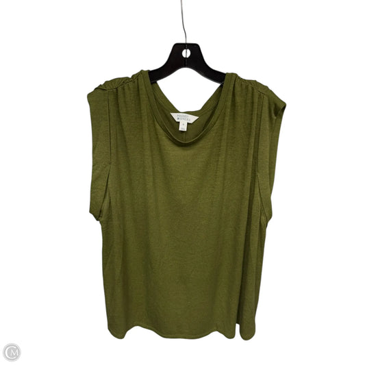 Top Sleeveless By Market & Spruce In Green, Size: 2x