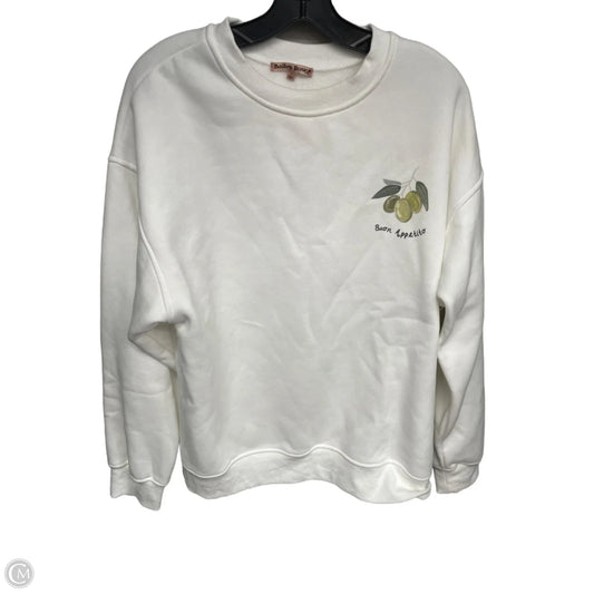 Sweatshirt Crewneck By Bailey Rose In White, Size: L
