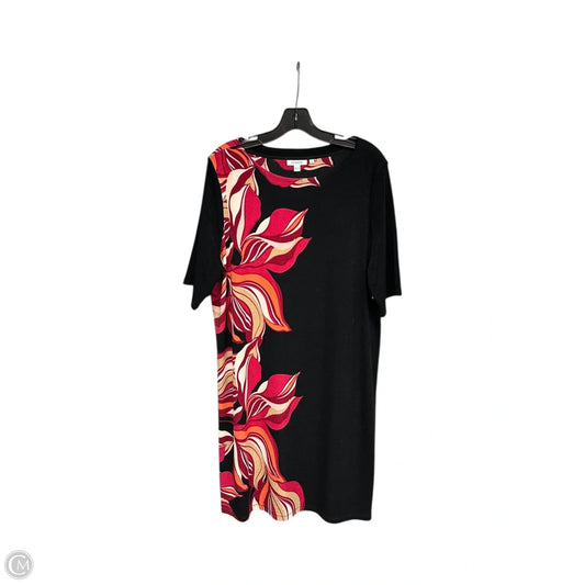 Dress Casual Midi By Chicos In Black & Red, Size: Xl