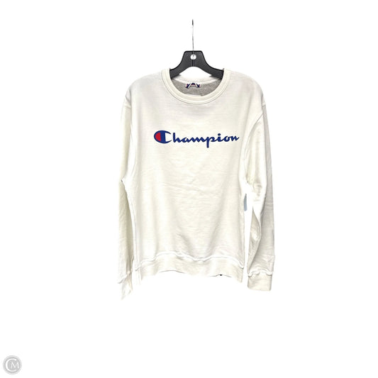 Athletic Sweatshirt Crewneck By Champion In White, Size: M
