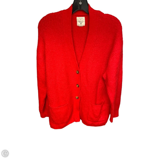 Sweater Cardigan By Billabong In Red, Size: L