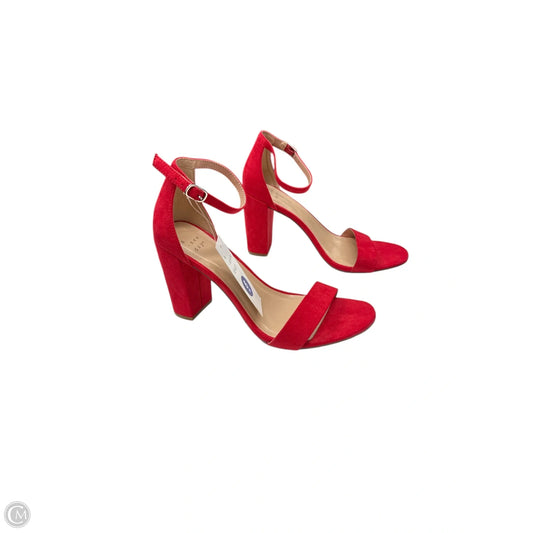Shoes Heels Block By A New Day In Red, Size: 8