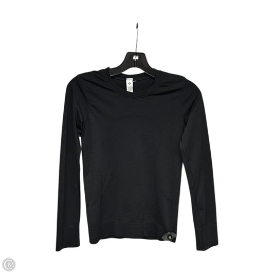 Athletic Top Long Sleeve Crewneck By Lululemon In Black, Size: 0