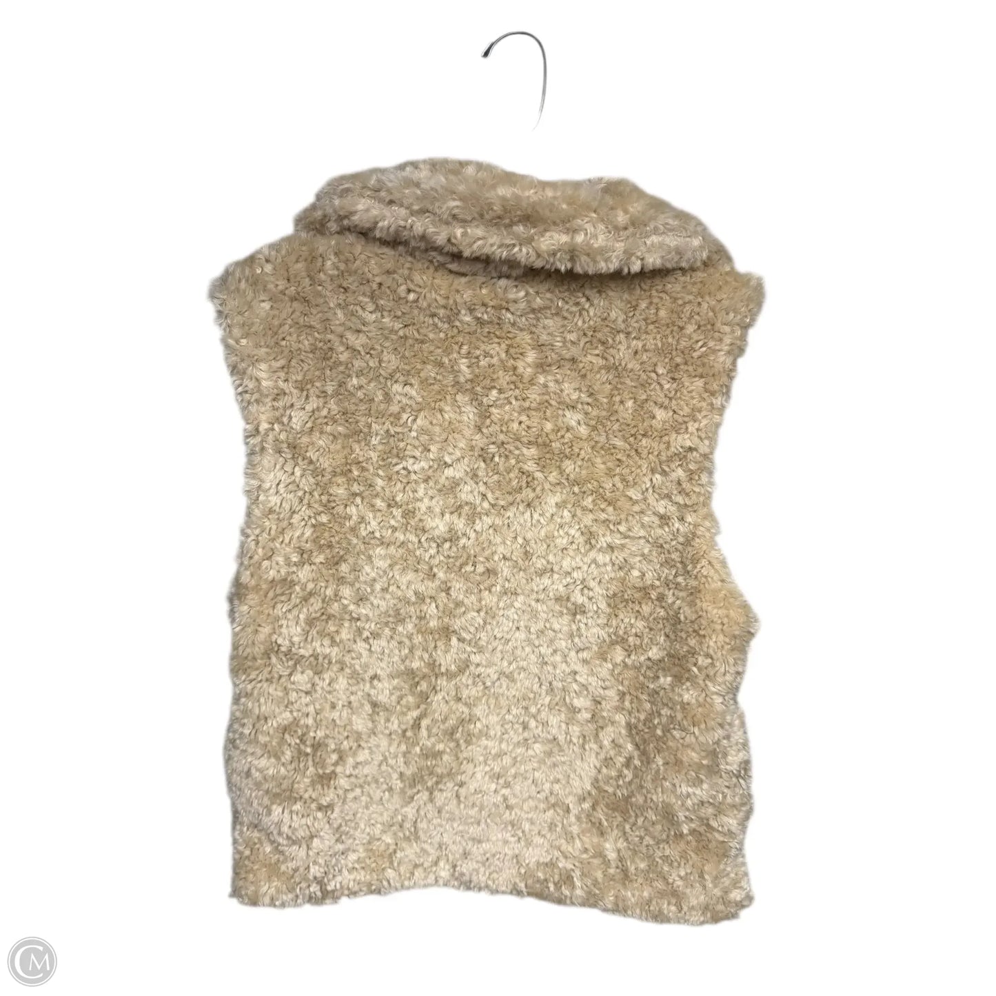 Vest Faux Fur & Sherpa By Bke In Tan, Size: M