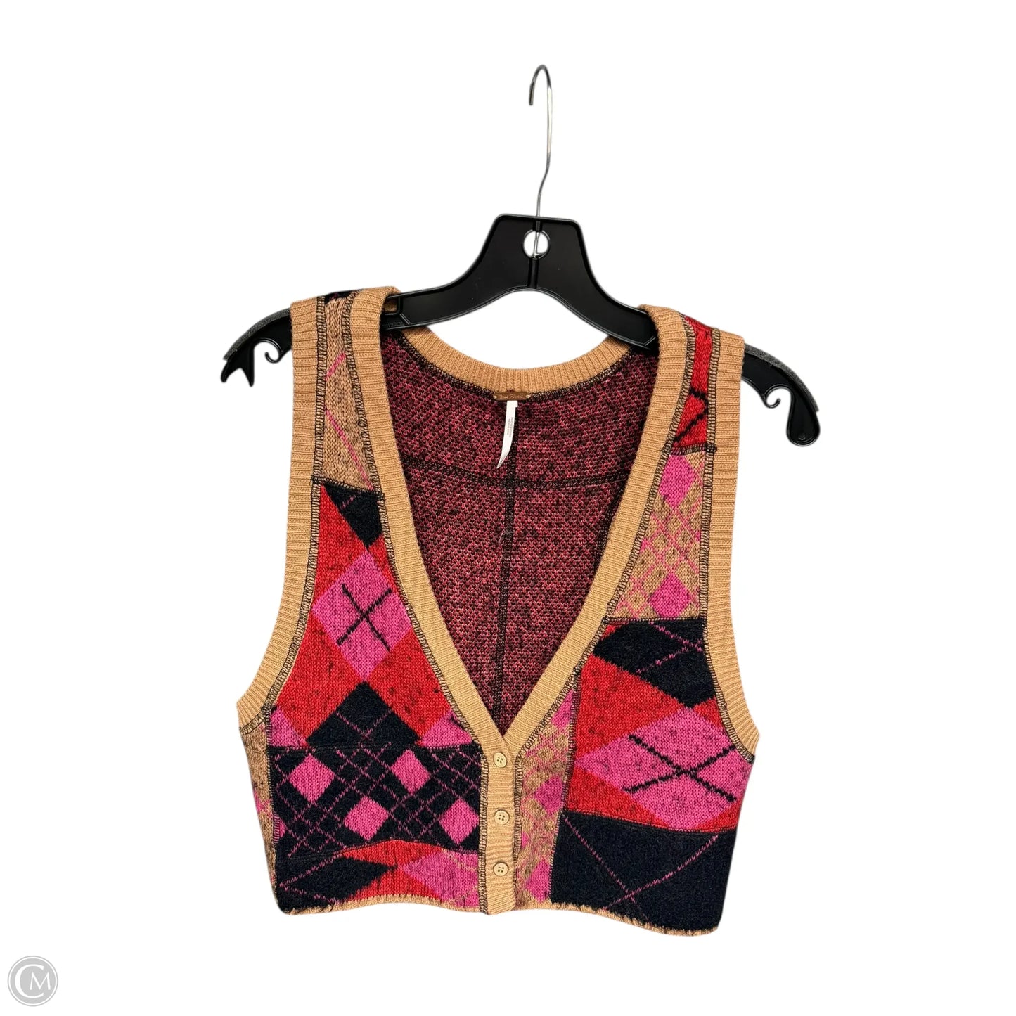 Vest Sweater By Free People In Pink & Tan, Size: Xs