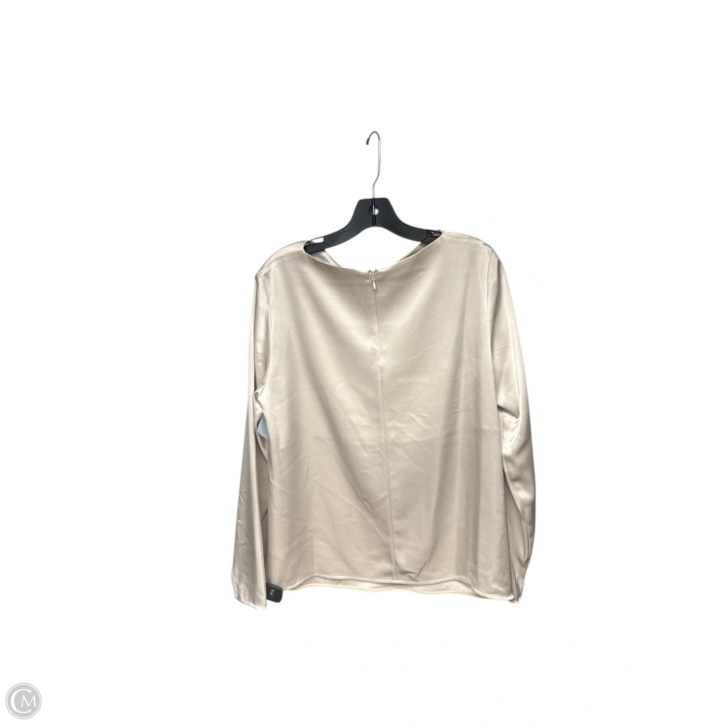 Blouse Long Sleeve By Babaton In Silver, Size: M