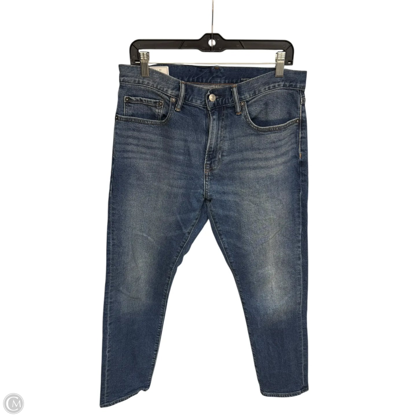 Jeans Straight By Gap In Blue Denim, Size: 12