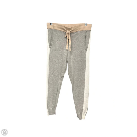 Athletic Pants By Monrow In Cream & Grey, Size: S
