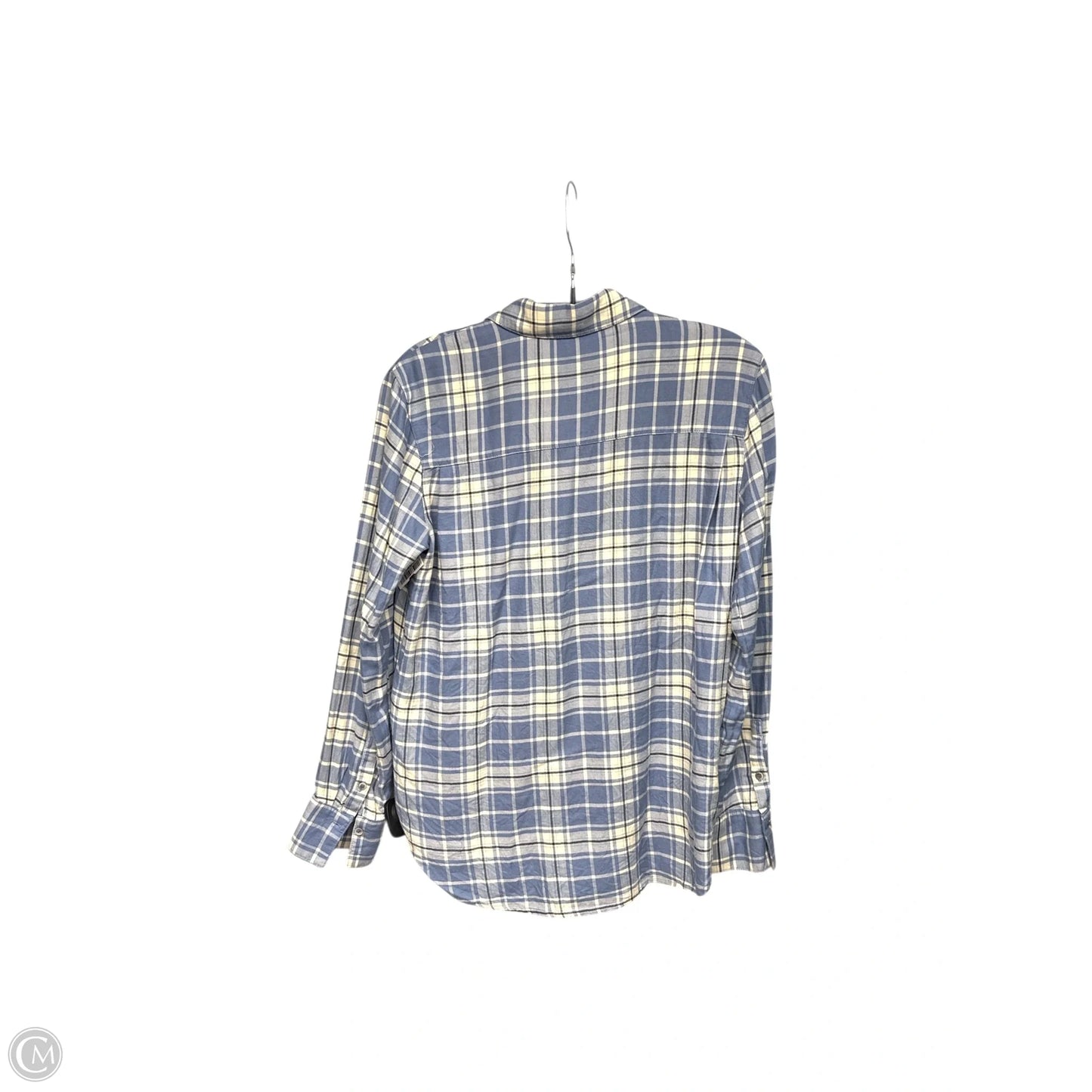 Top Long Sleeve By Treasure And Bond In Plaid Pattern, Size: Xs
