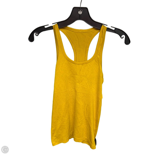 Athletic Tank Top By Lululemon In Yellow, Size: 2