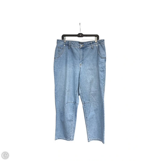 Jeans Straight By Banana Republic In Blue Denim, Size: 14