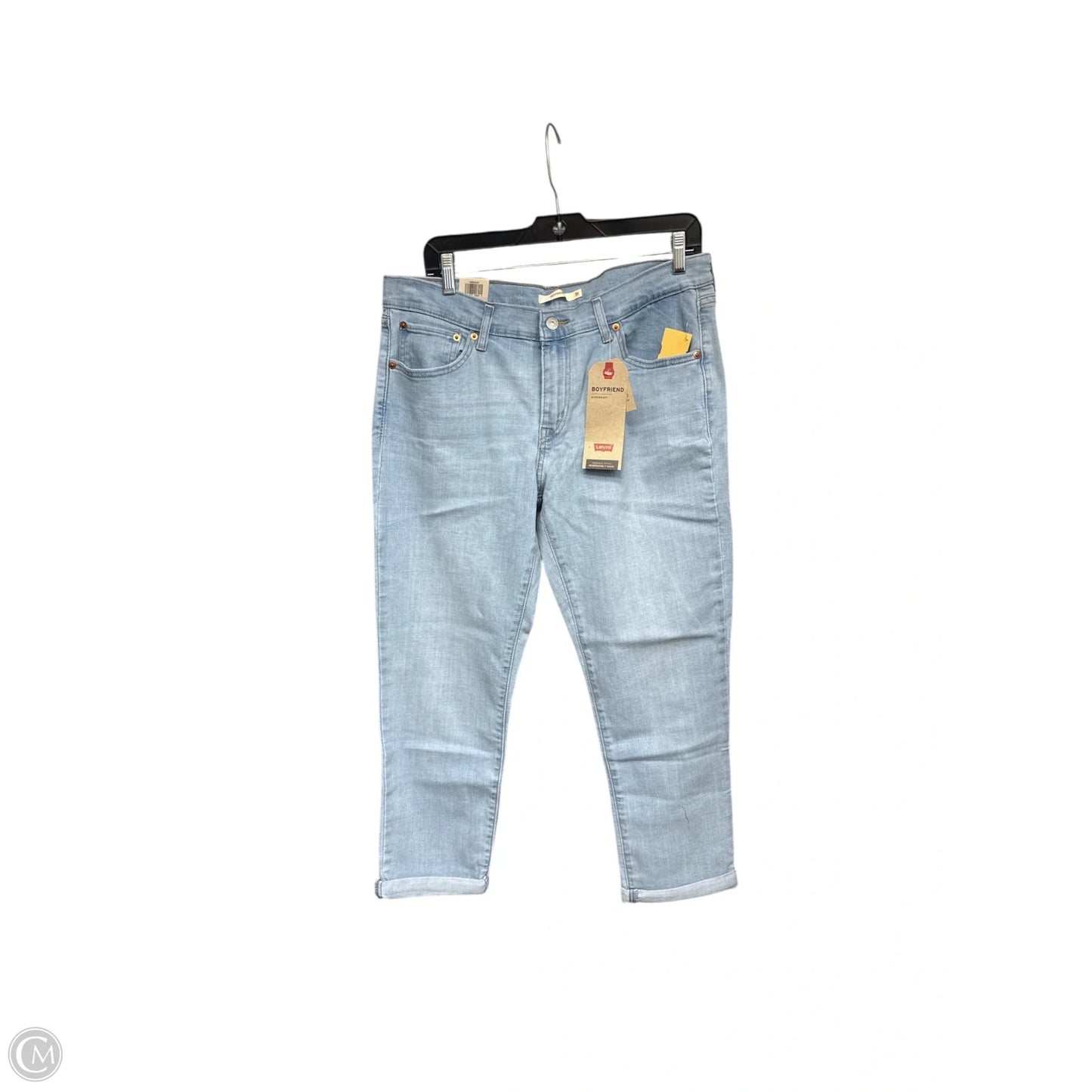 Jeans Boyfriend By Levis In Blue Denim, Size: 12