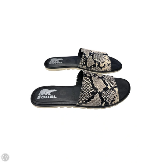 Sandals Flats By Sorel In Snakeskin Print, Size: 8.5