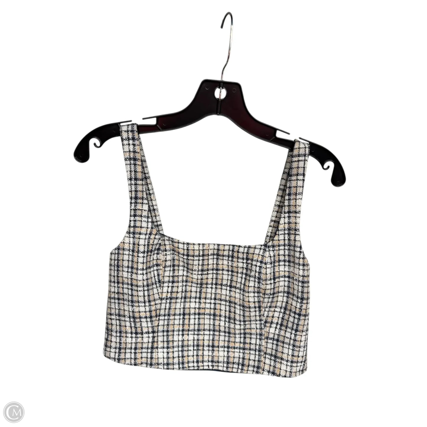Top Sleeveless By Abercrombie And Fitch In Plaid Pattern, Size: M