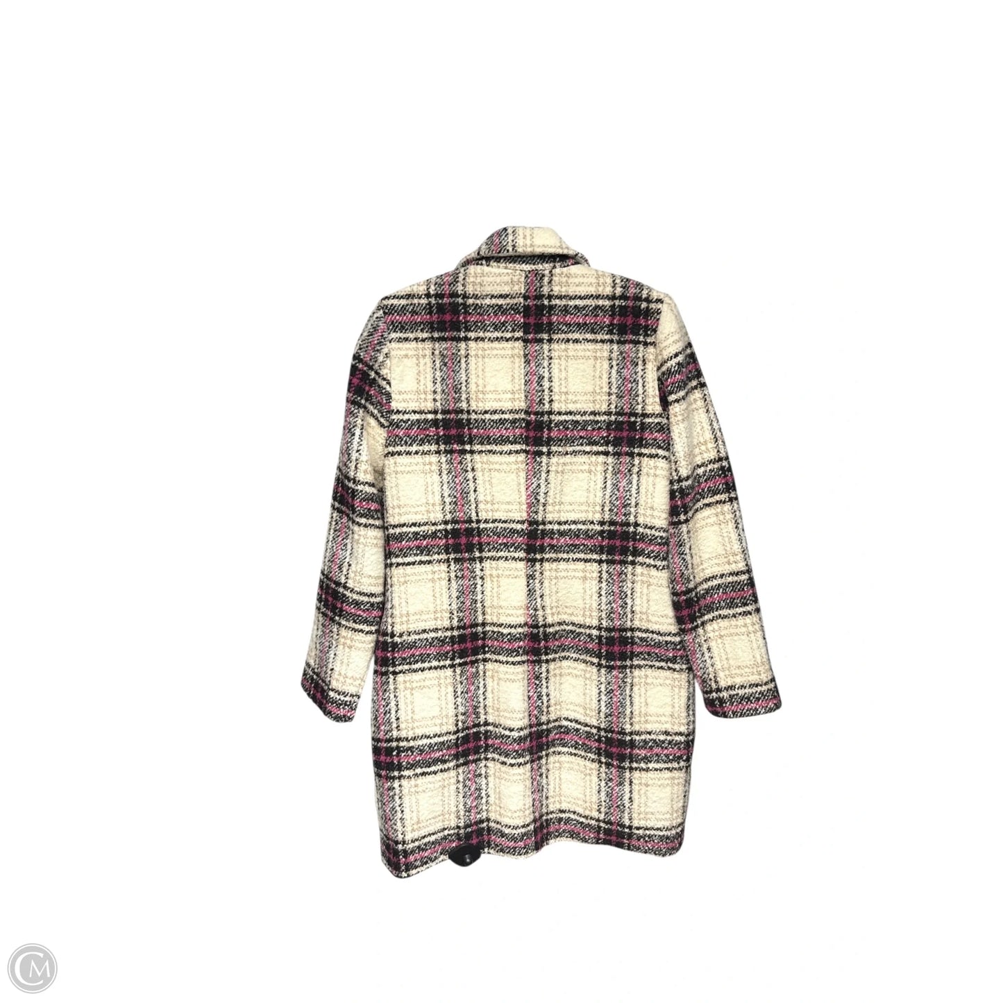 Coat Trench Coat By Elevenses In Plaid Pattern, Size: Xs