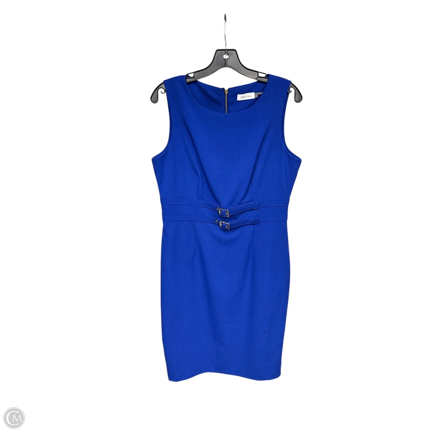 Dress Work By Calvin Klein In Blue, Size: 10