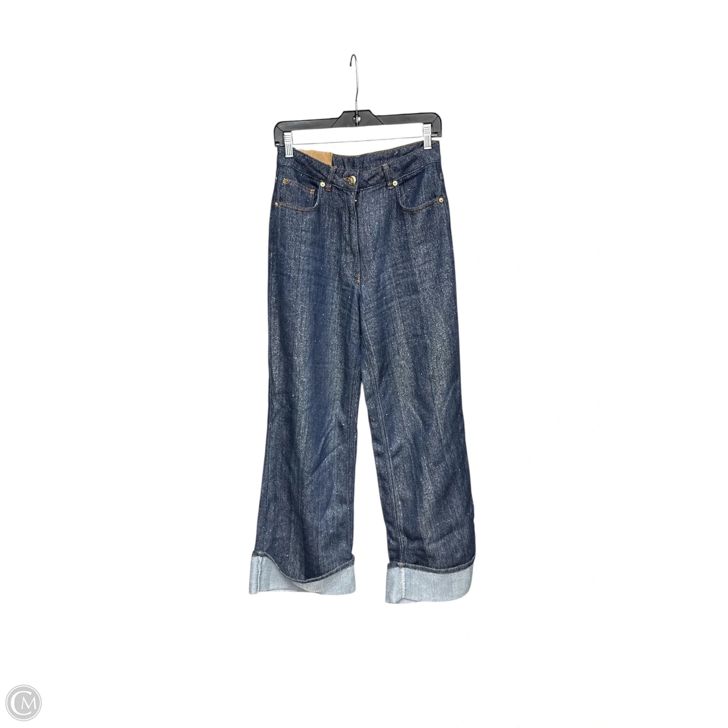 Jeans Wide Leg By Farm Rio In Blue Denim, Size: 26