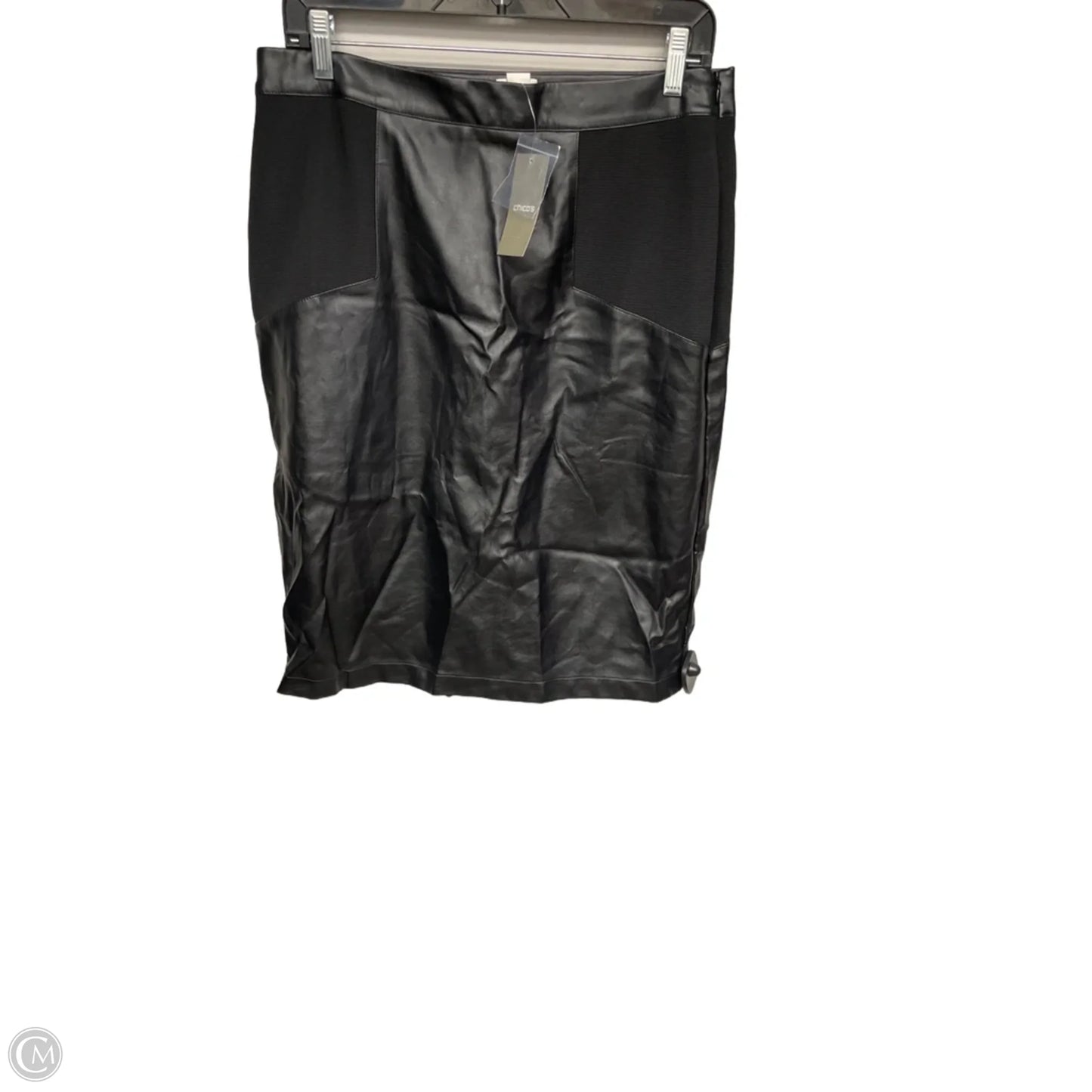 Skirt Midi By Chicos In Black, Size: M