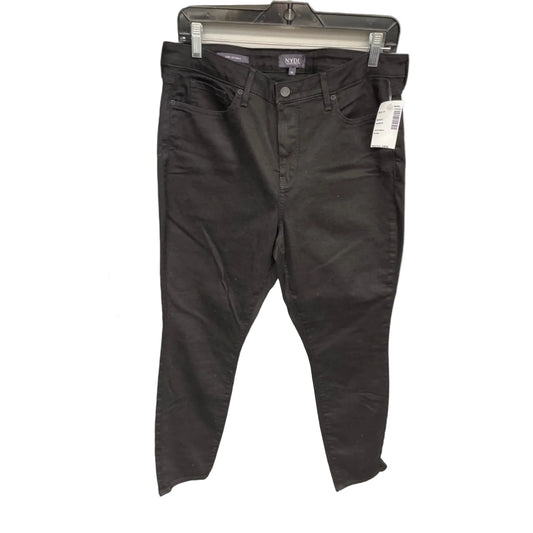 Jeans Flared By Not Your Daughters Jeans In Black Denim, Size: 14