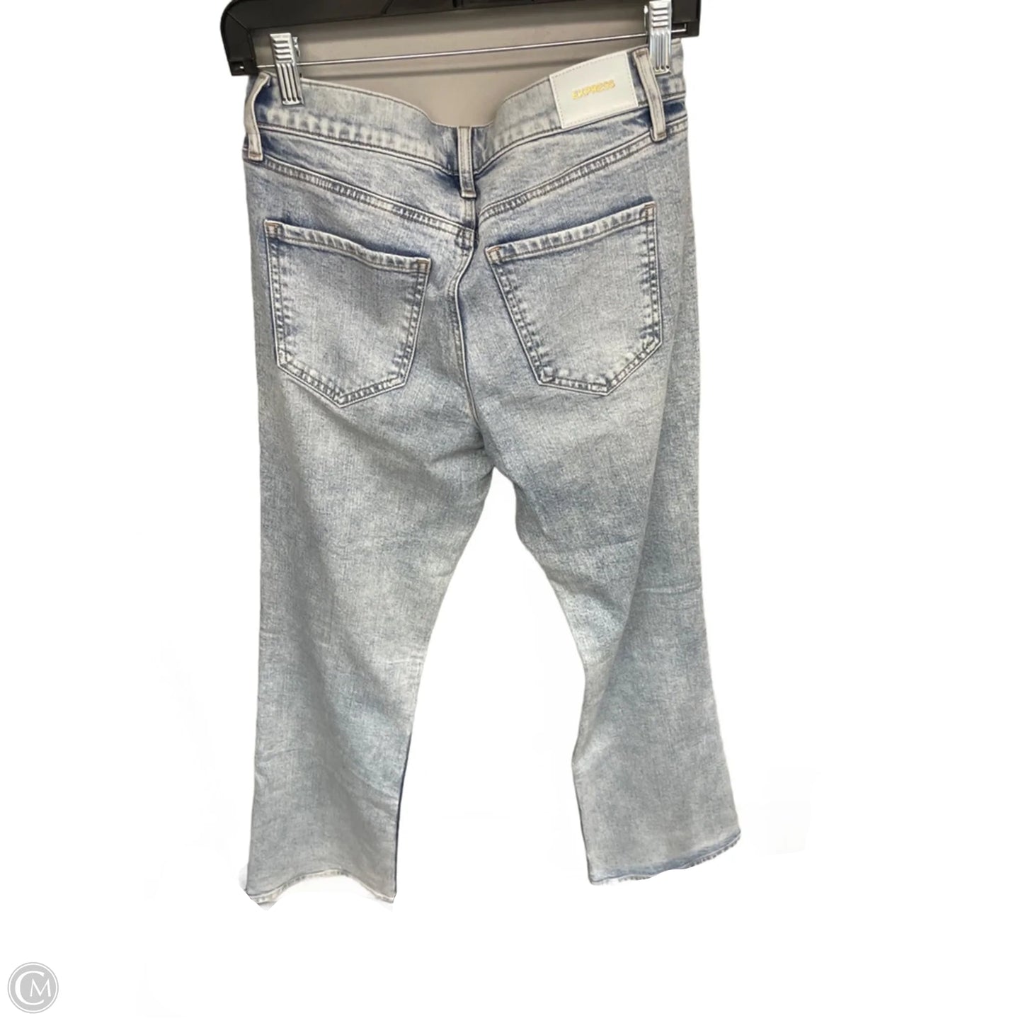 Jeans Flared By Express In Blue Denim, Size: 6