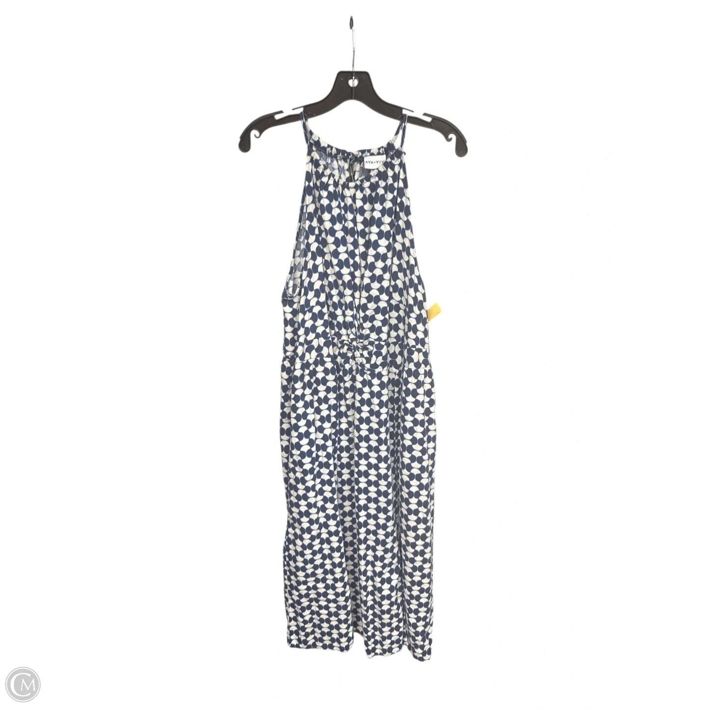 Dress Casual Maxi By Ava & Viv In Blue & Cream, Size: 1x