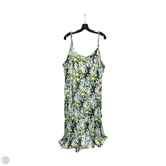 Dress Casual Maxi By Eloquii In Green & Yellow, Size: 22
