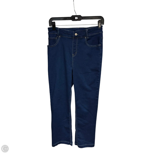 Jeans Straight By Hue In Blue Denim, Size: M