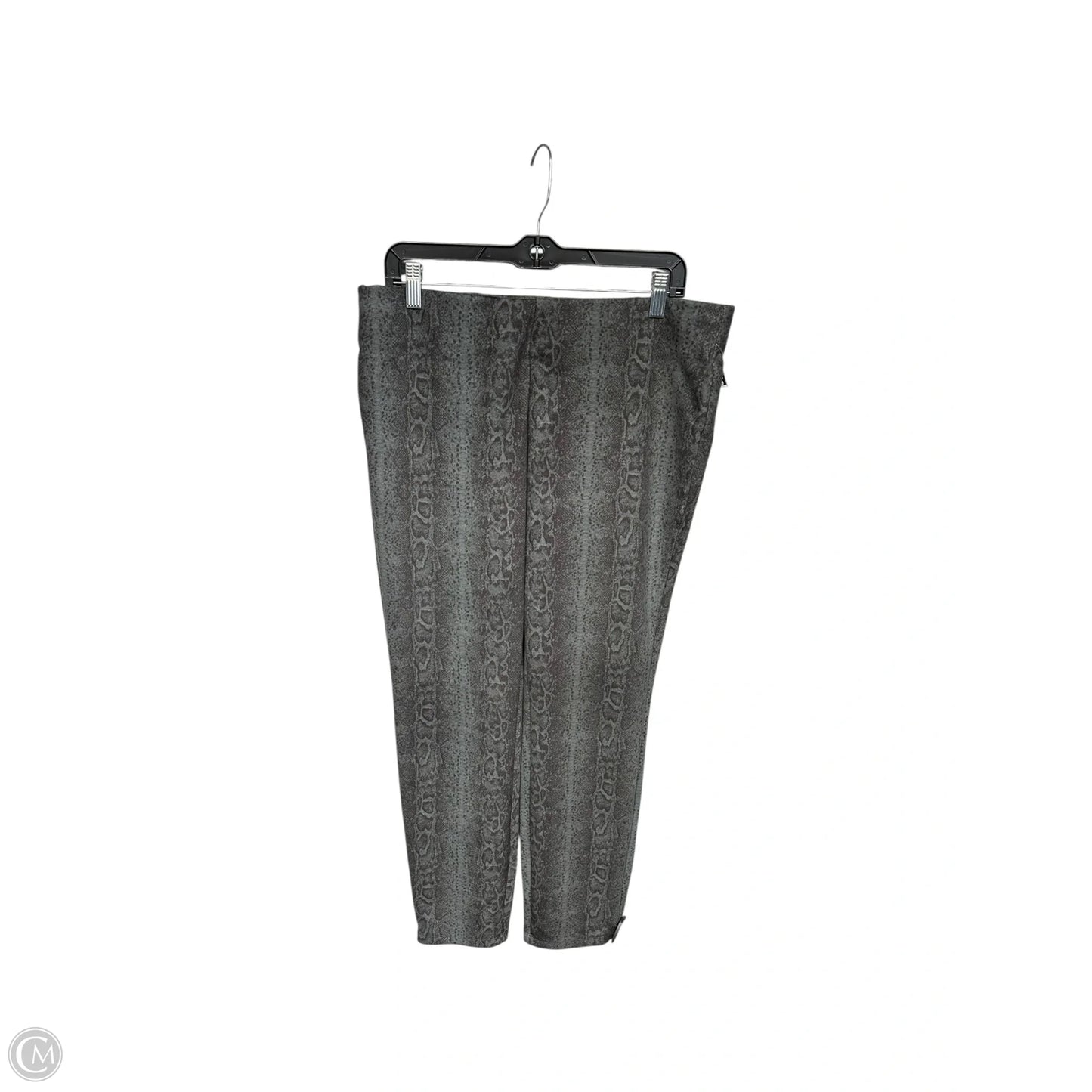 Pants Cropped By Philosophy In Snakeskin Print, Size: Xl