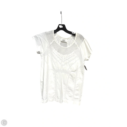 Athletic Top Short Sleeve By Athleta In White, Size: Xl
