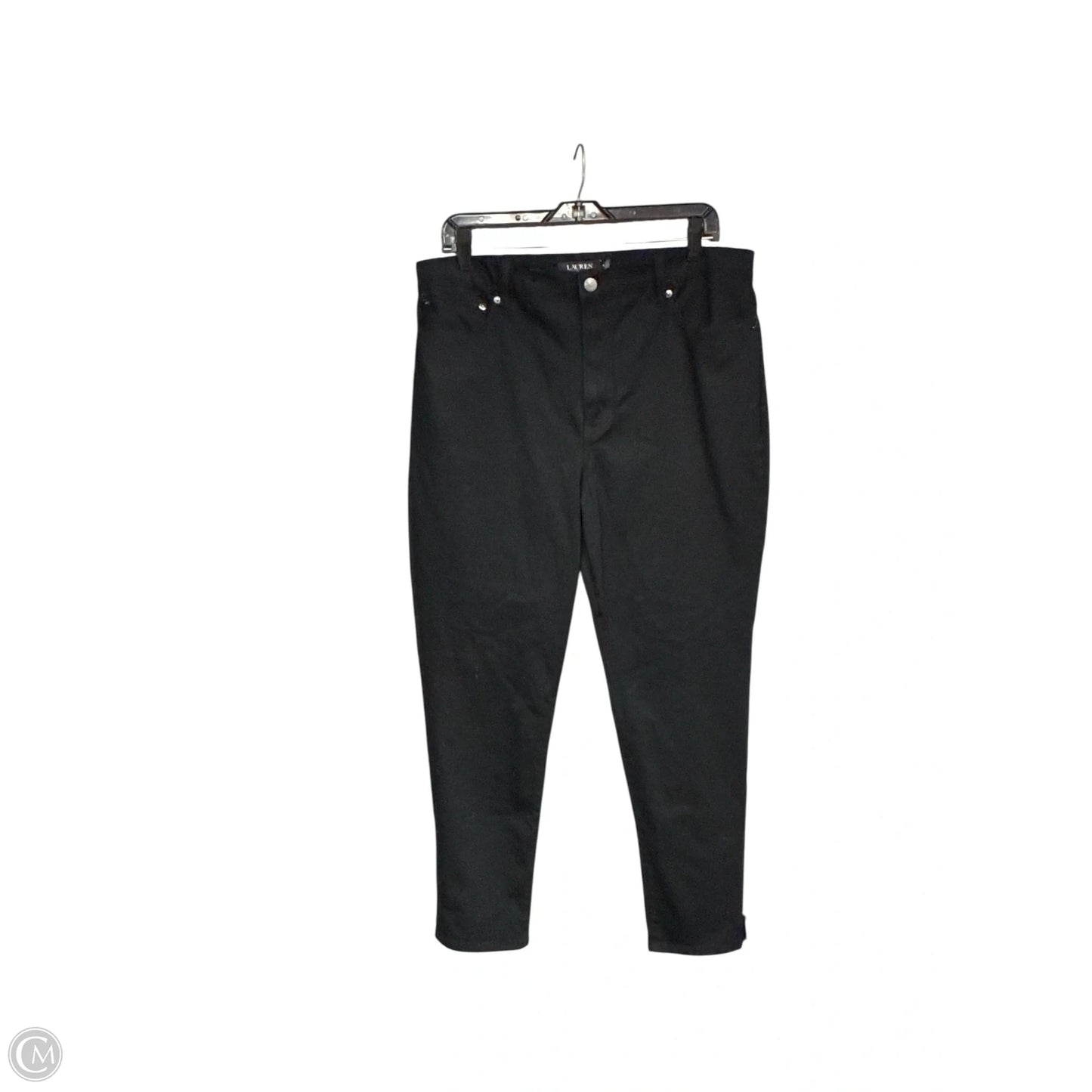 Jeans Straight By Lauren By Ralph Lauren In Black, Size: 16
