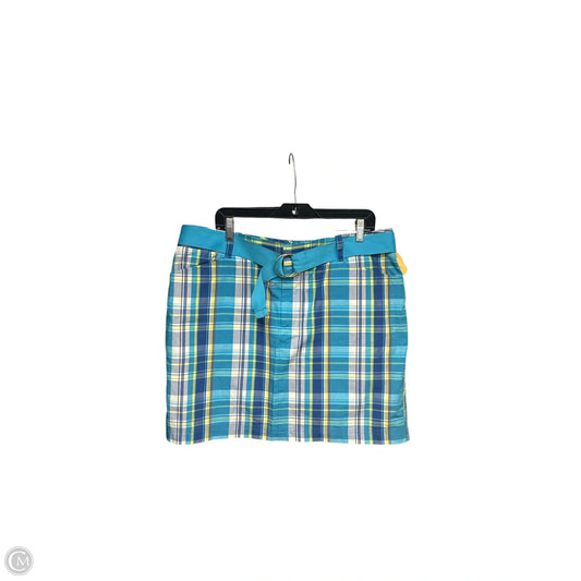 Skirt Midi By Chaps In Plaid Pattern, Size: 16