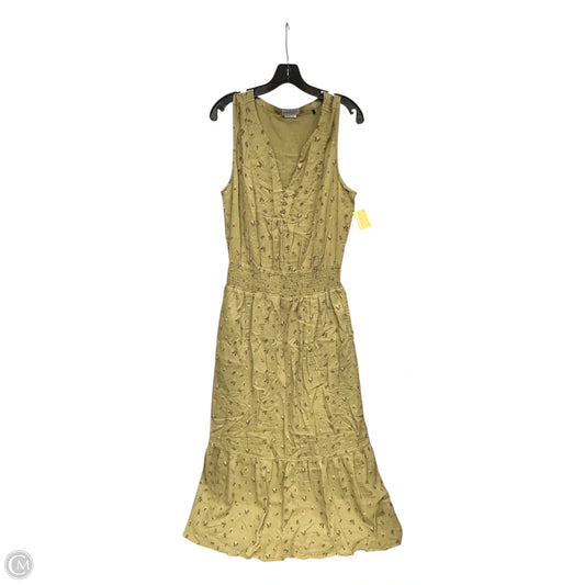 Dress Casual Maxi By Prana In Green & Orange, Size: L