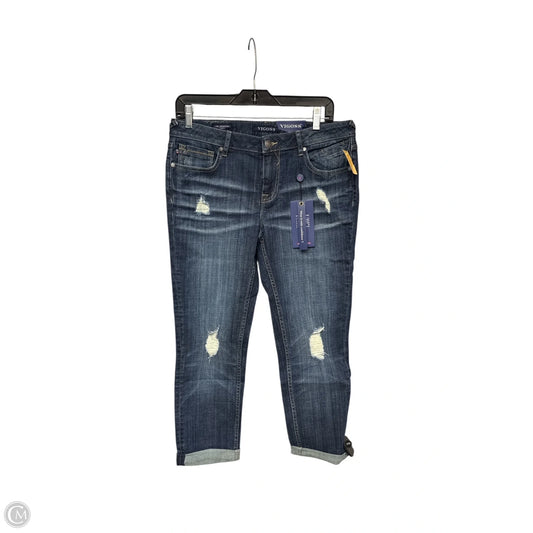 Jeans Cropped By Vigoss In Blue Denim, Size: 30
