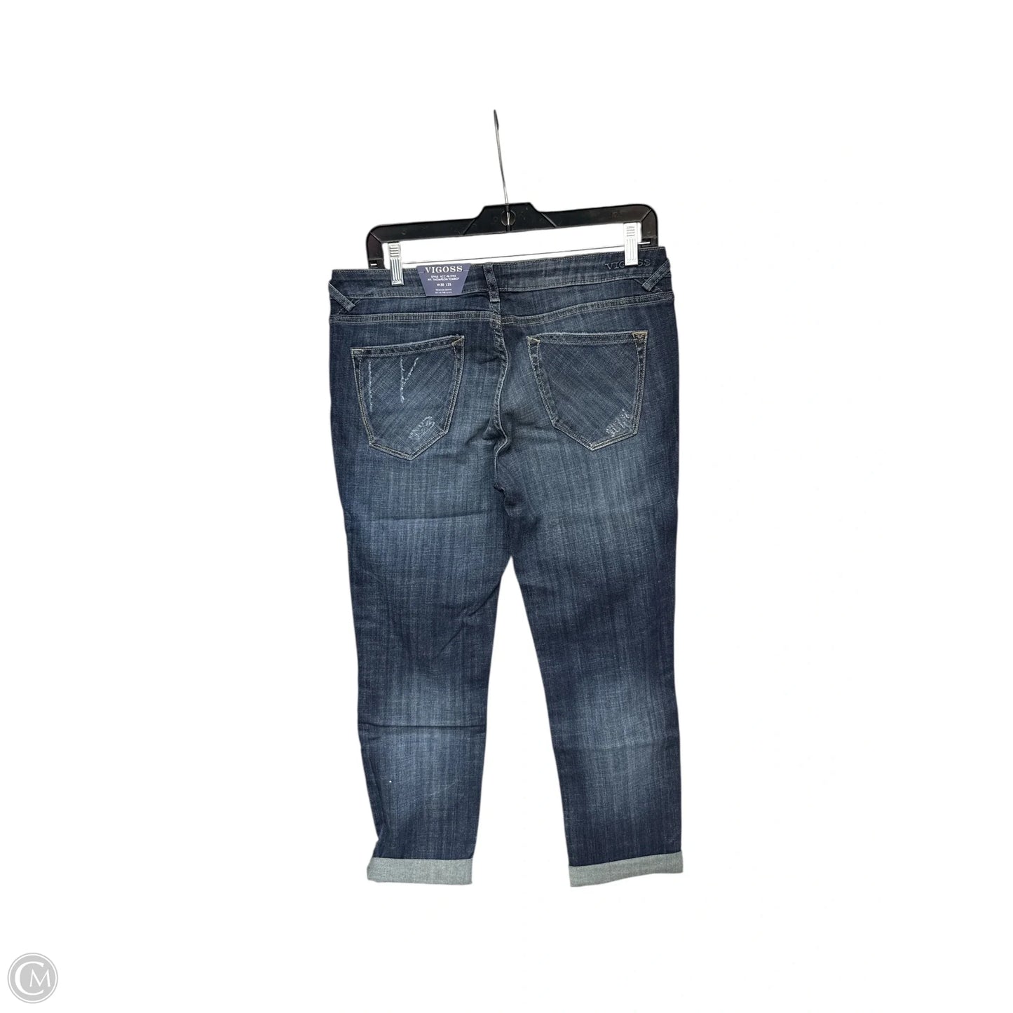 Jeans Cropped By Vigoss In Blue Denim, Size: 30