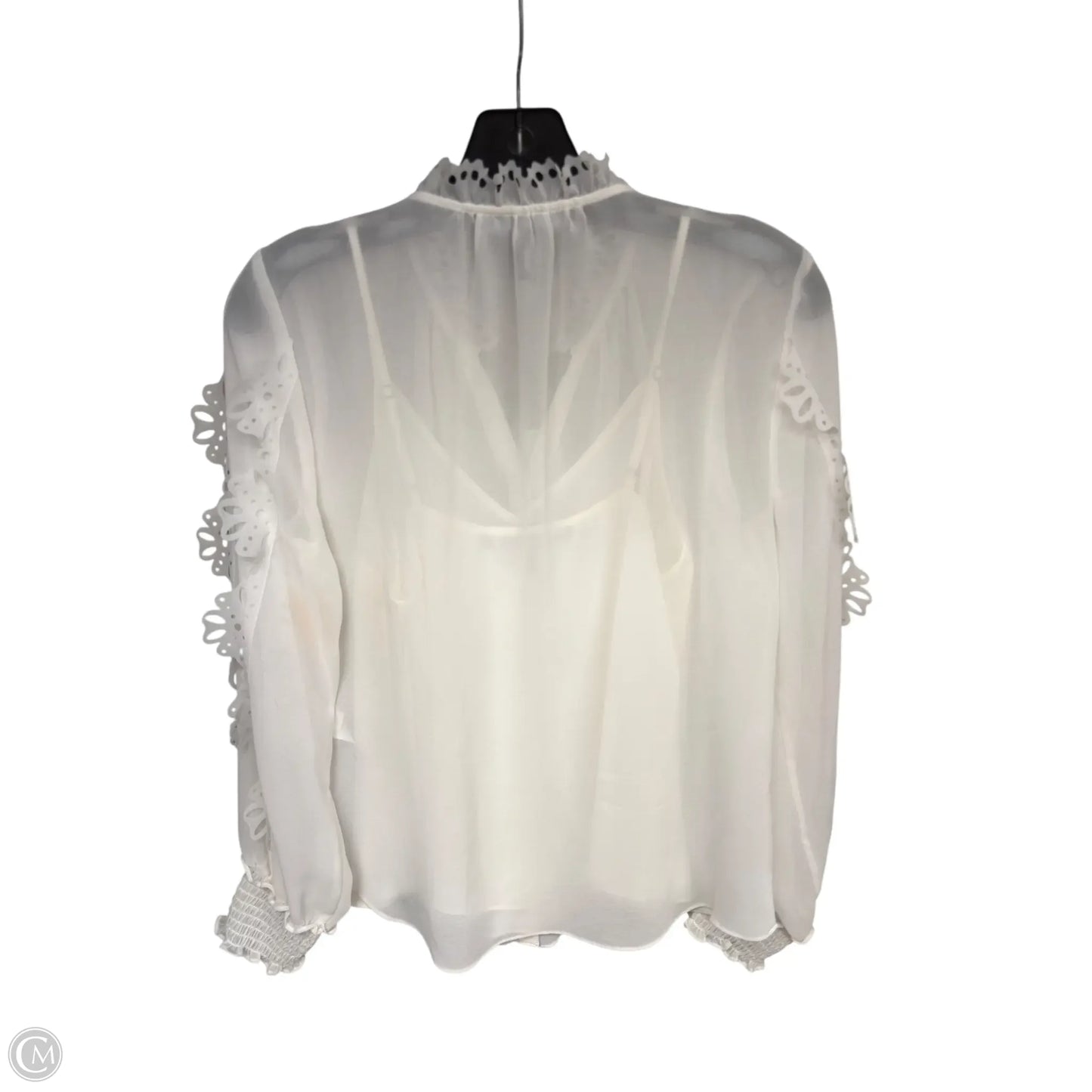 Blouse Long Sleeve By White House Black Market In White, Size: Xs